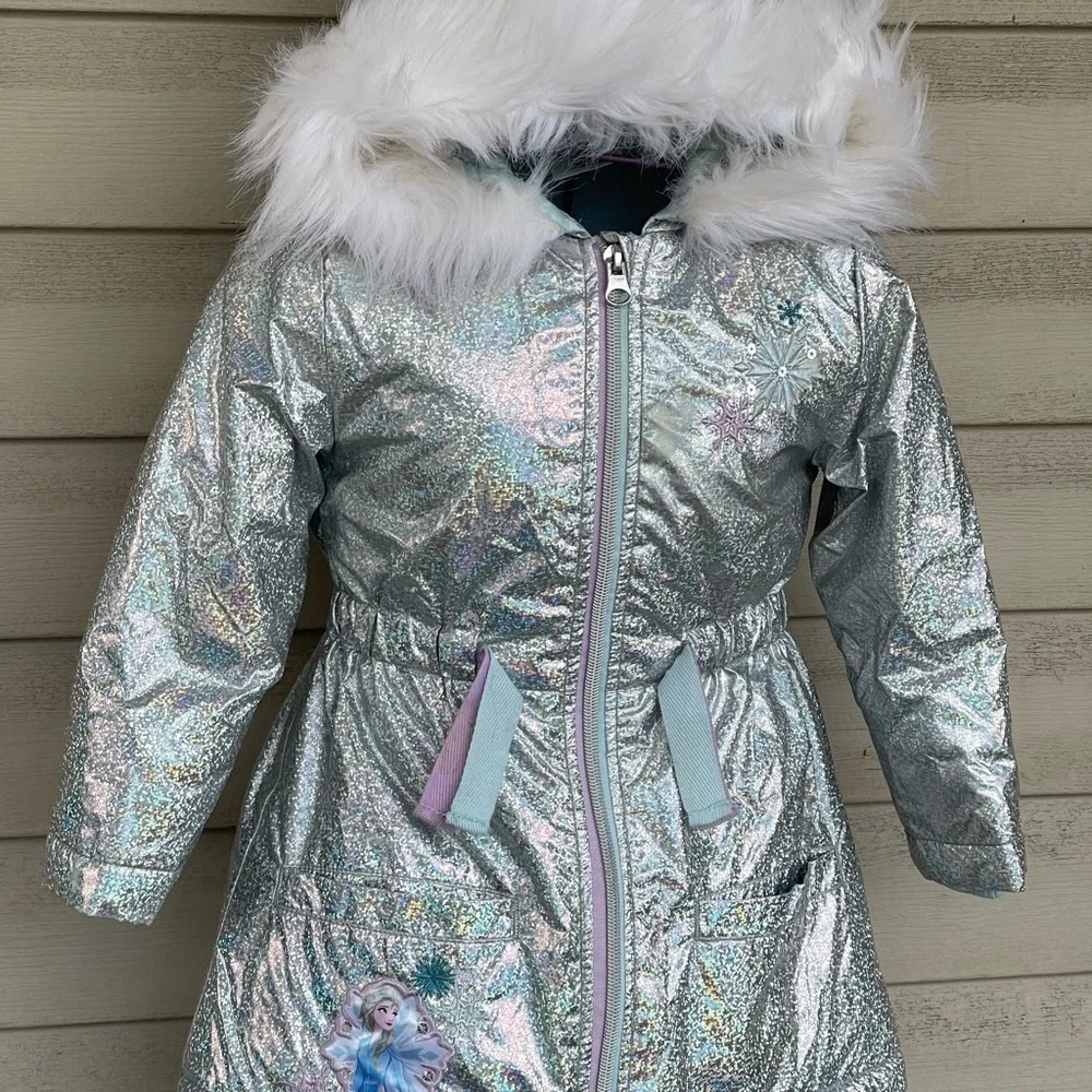 Disney collection Elsa frozen long sleeved hooded fleece jacket
